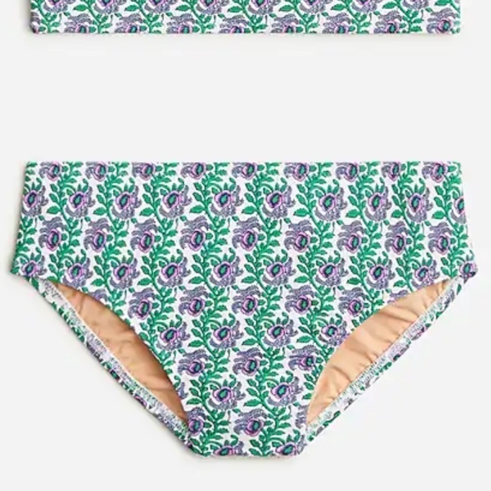 NWOT j crew girls SZ Blockprints™ X Crewcuts girls' ruffle bikini bottoms